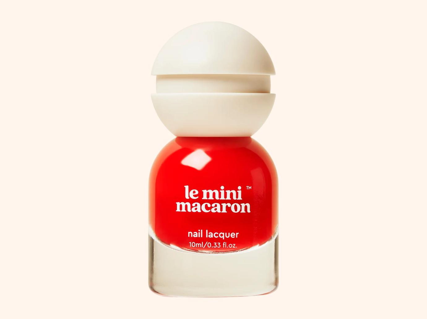 le mini macaron cherry red nail polish