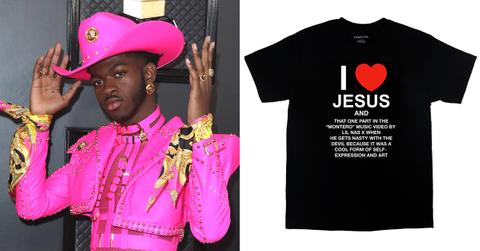 lil nas x sparks new controversy with t shirt line