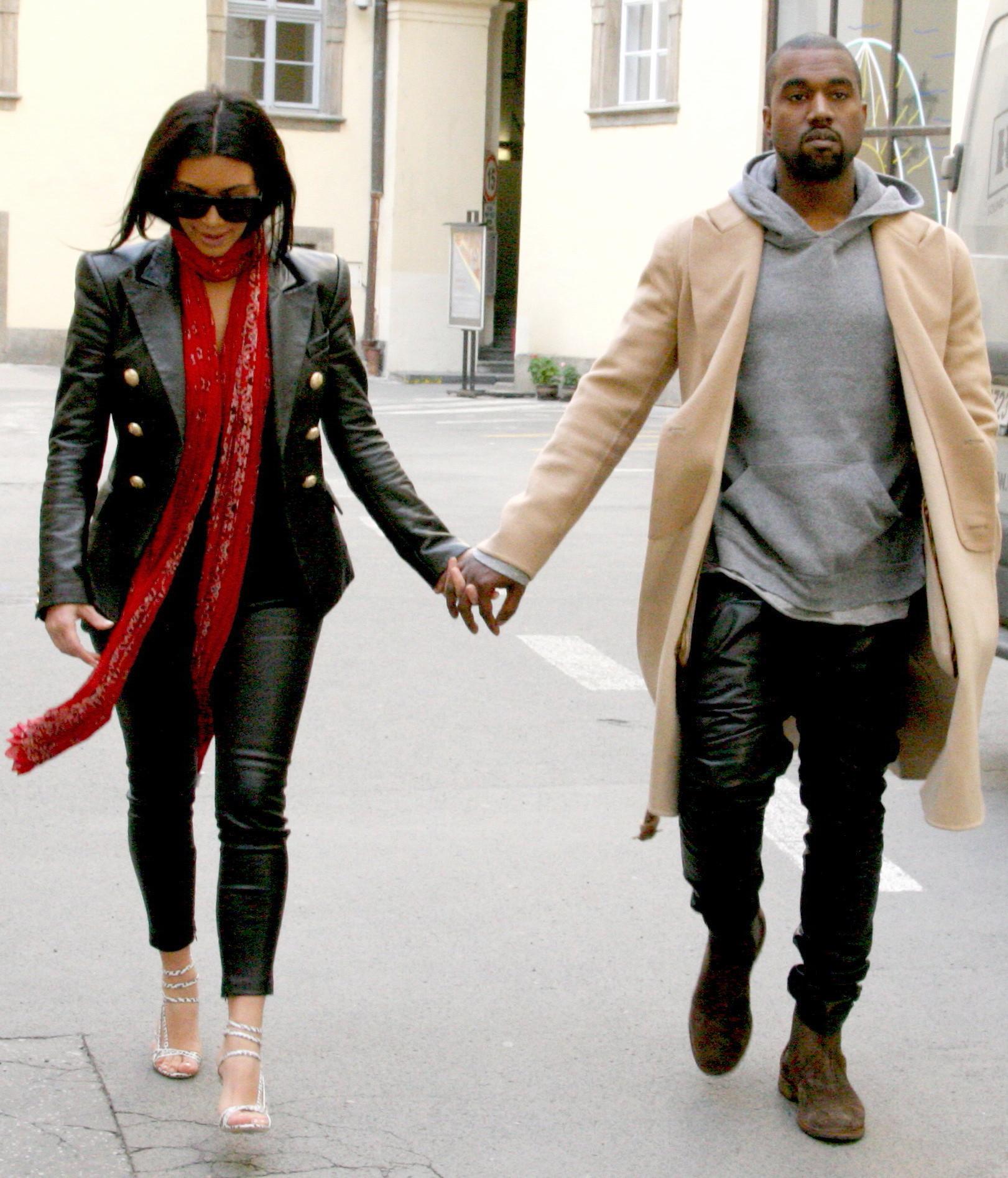 Kim Kardashian and Kanye West on their honeymoon in Prague