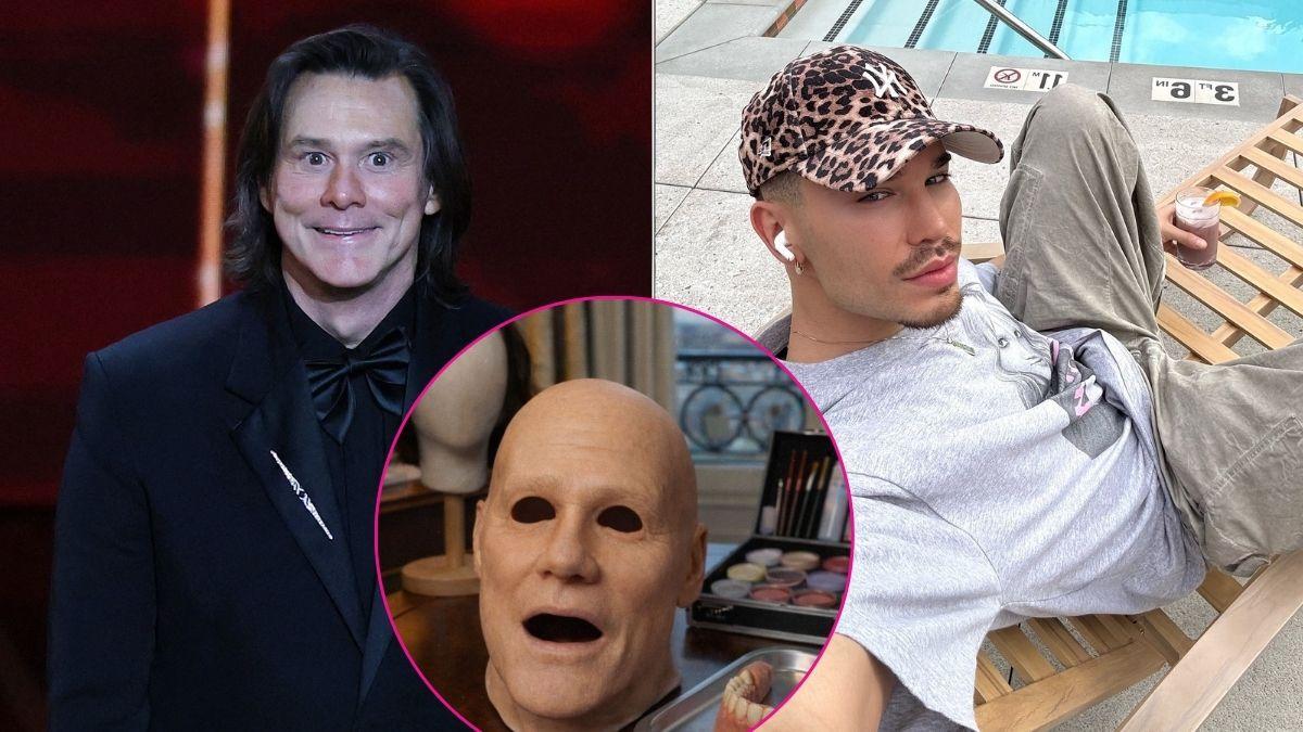 Photo of Jim Carrey, Alexis stone and a mask