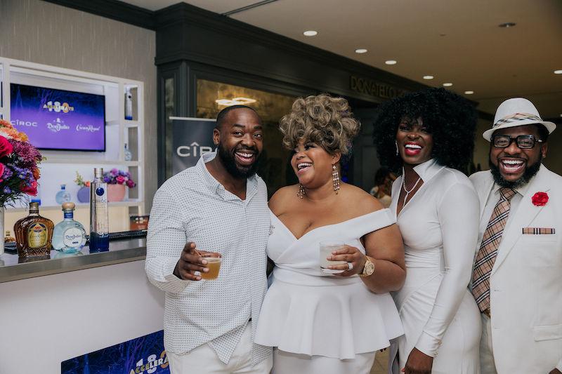 ashley ann and panelists at accelerate  all white party presented by diageo and its brands ciroc crown royal and tequila don julio