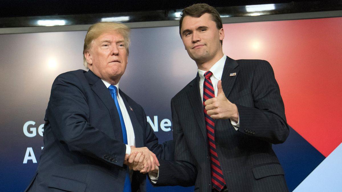 image of Charlie Kirk and Donald trump
