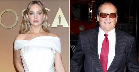 Split photo of Jennifer Lawrence and Jack Nicholson