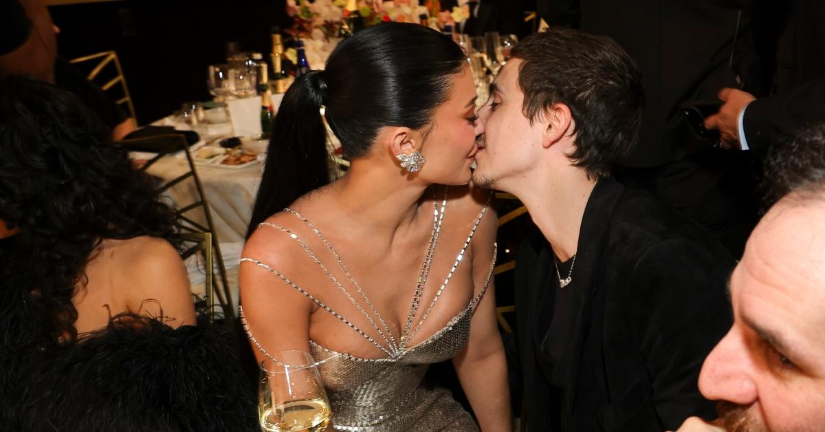 Photo of The pair packed on the PDA throughout the awards show, though Jenner skipped the red carpet.