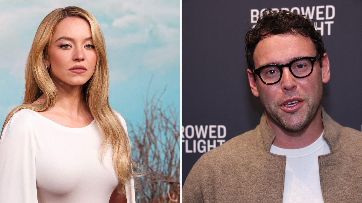 Photo of Sydney Sweeney; photo of Scooter Braun
