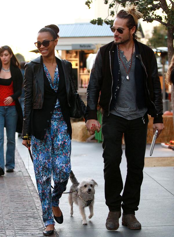 Zoe Saldana &amp; Husband Still In The Honeymoon Phase