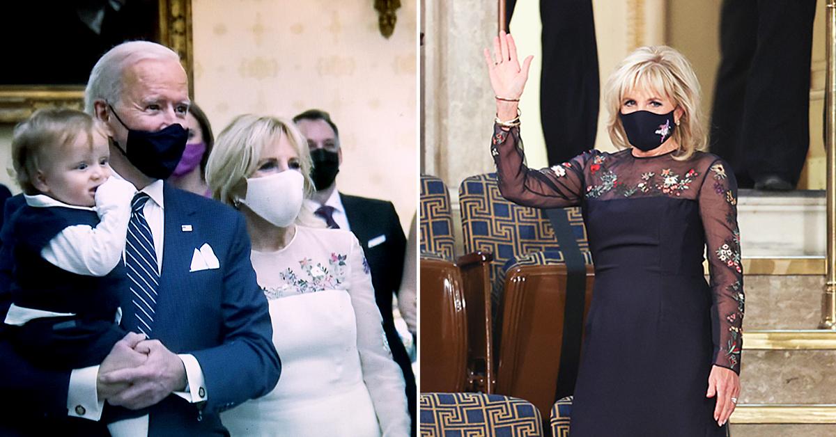 first lady jill biden wears the same dress for joint address as she did on inauguration night ok