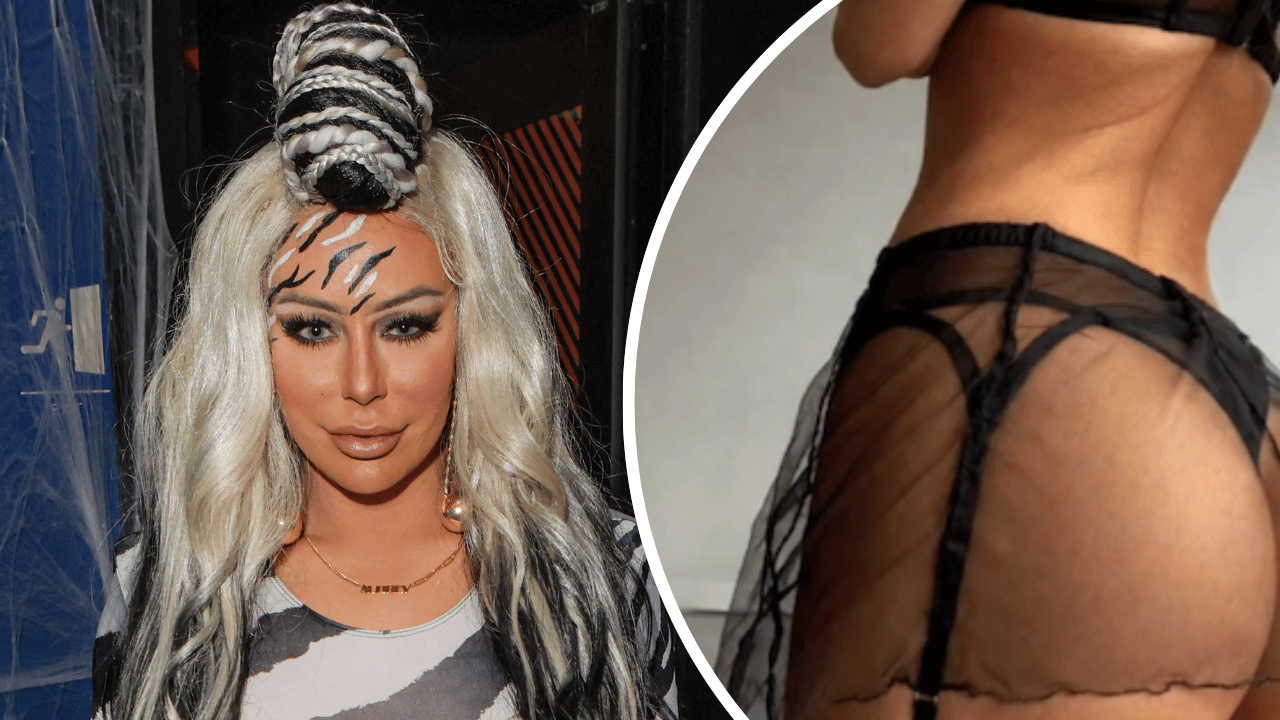 Image of Aubrey O'Day flaunted her assets.