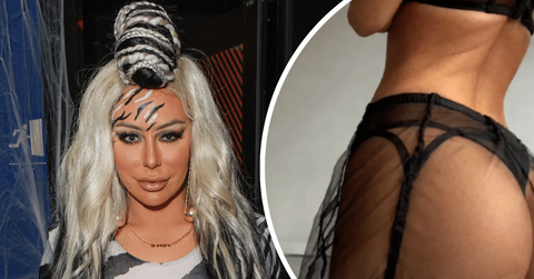 Image of Aubrey O'Day flaunted her assets.