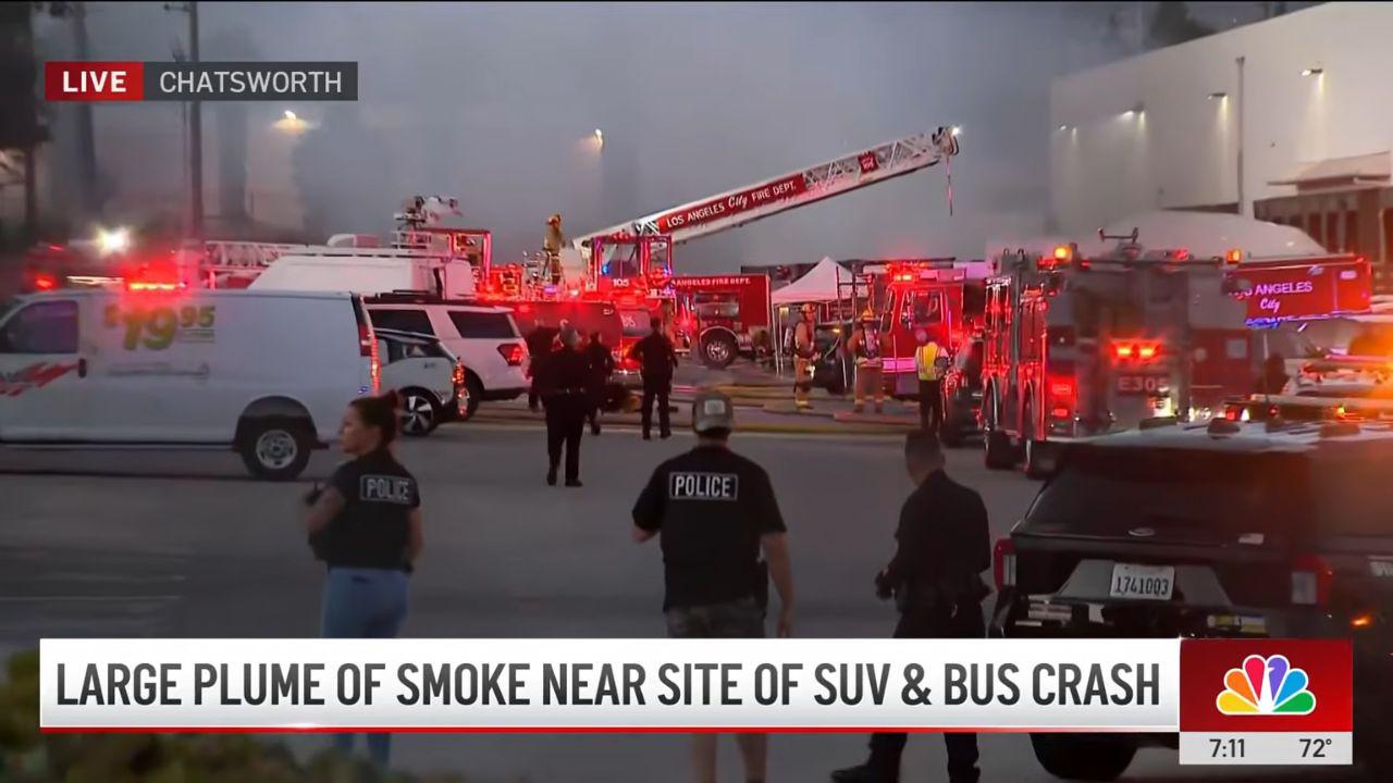 Image of crash scene in LA