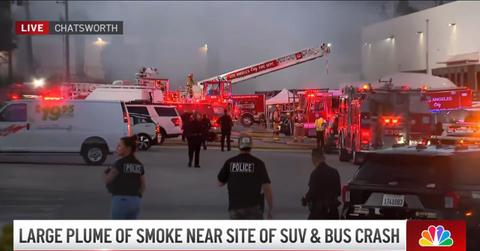 Image of crash scene in LA