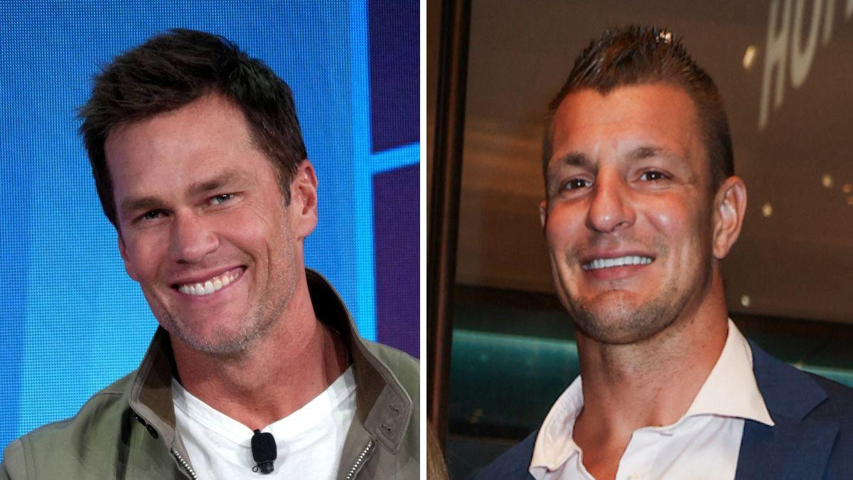 split image of Tom Brady & Rob Gronkowski