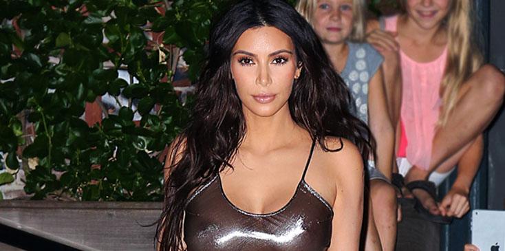 Kim Kardashian steps out in a revealing metallic outfit in NYC