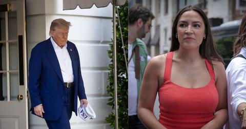 Composite Photos of Donald Trump and Alexandria Ocasio-Cortez
