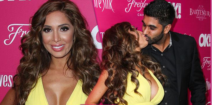 farrah abraham kissing simon saran at the ok magazine party