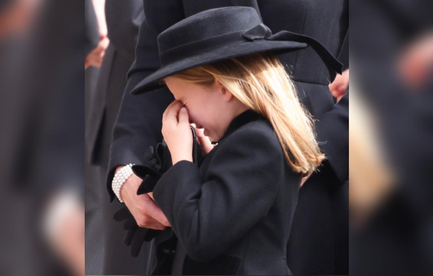 princess charlotte cries queen elizabeth funeral