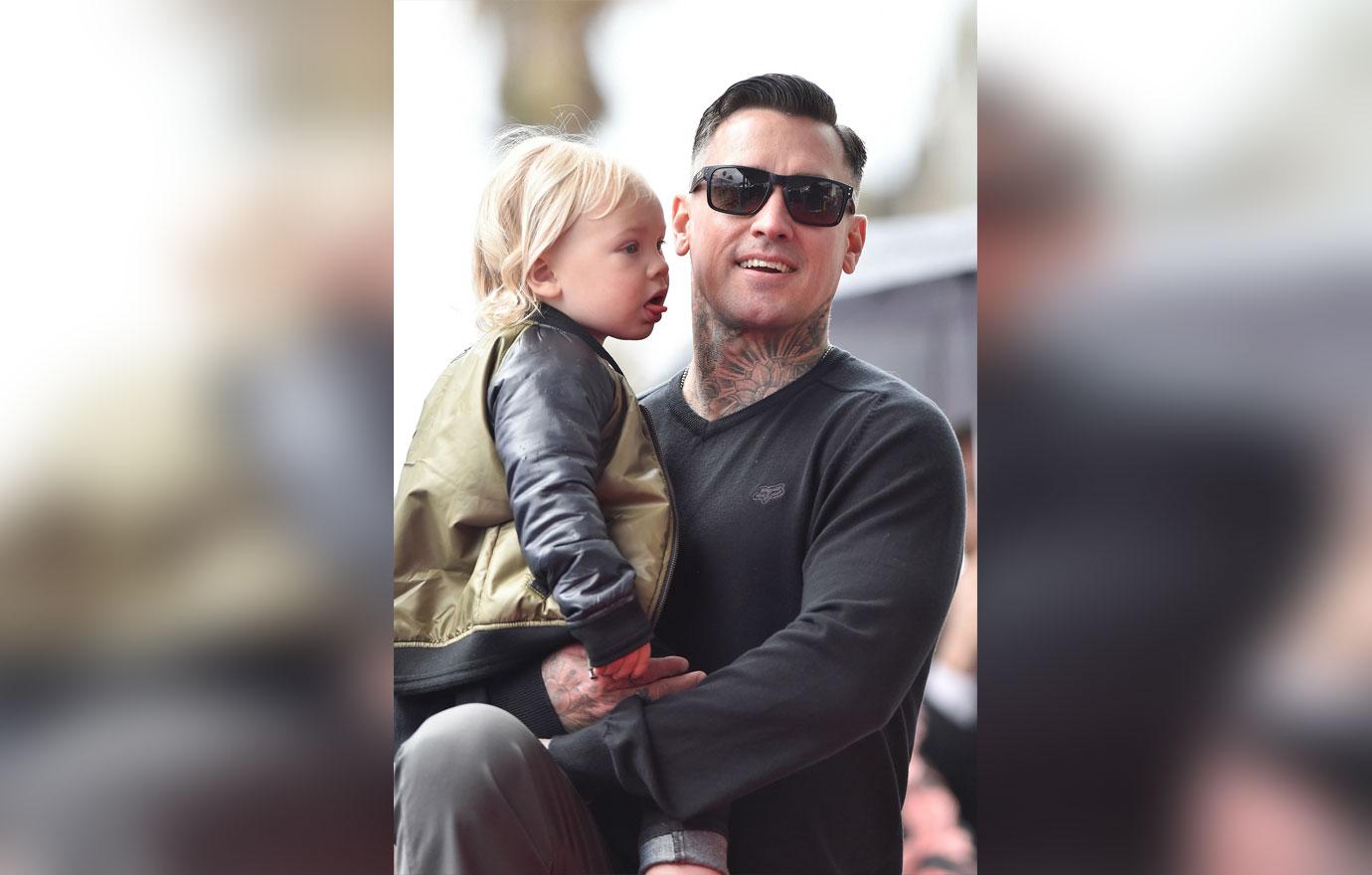 Carey Hart With Son jameson pink 40th birthday tribute