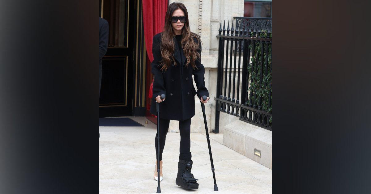 Victoria Beckham Uses Crutches After Breaking Her Foot: Photos