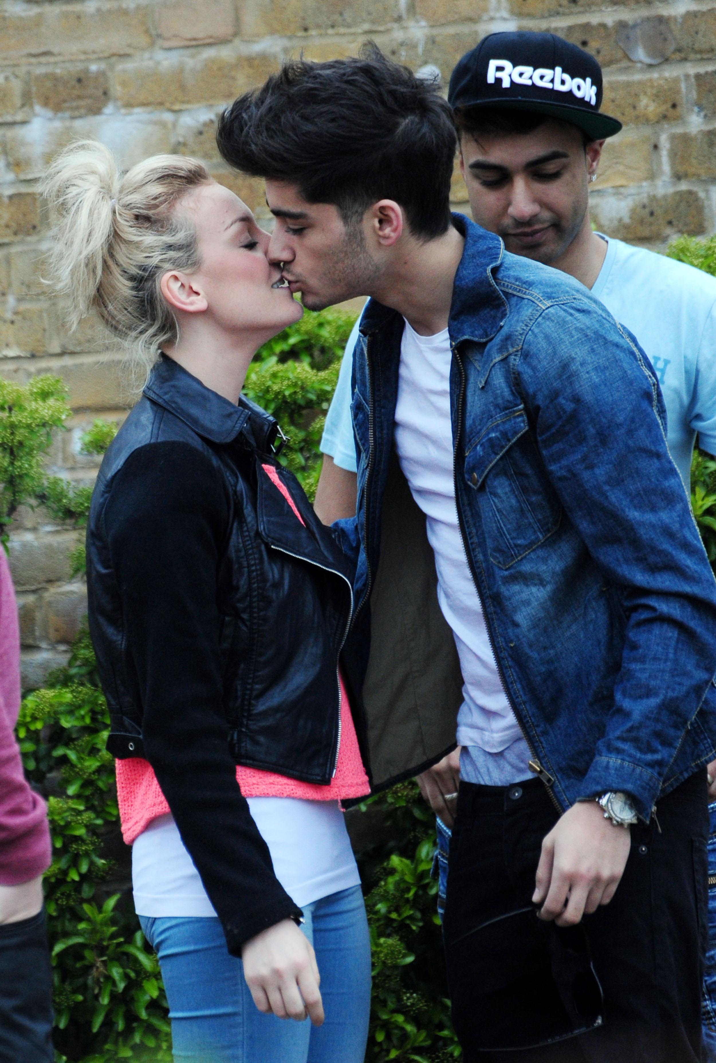 *EXCLUSIVE* Zayn Malik and Perrie share a passionate kiss **USA ONLY**