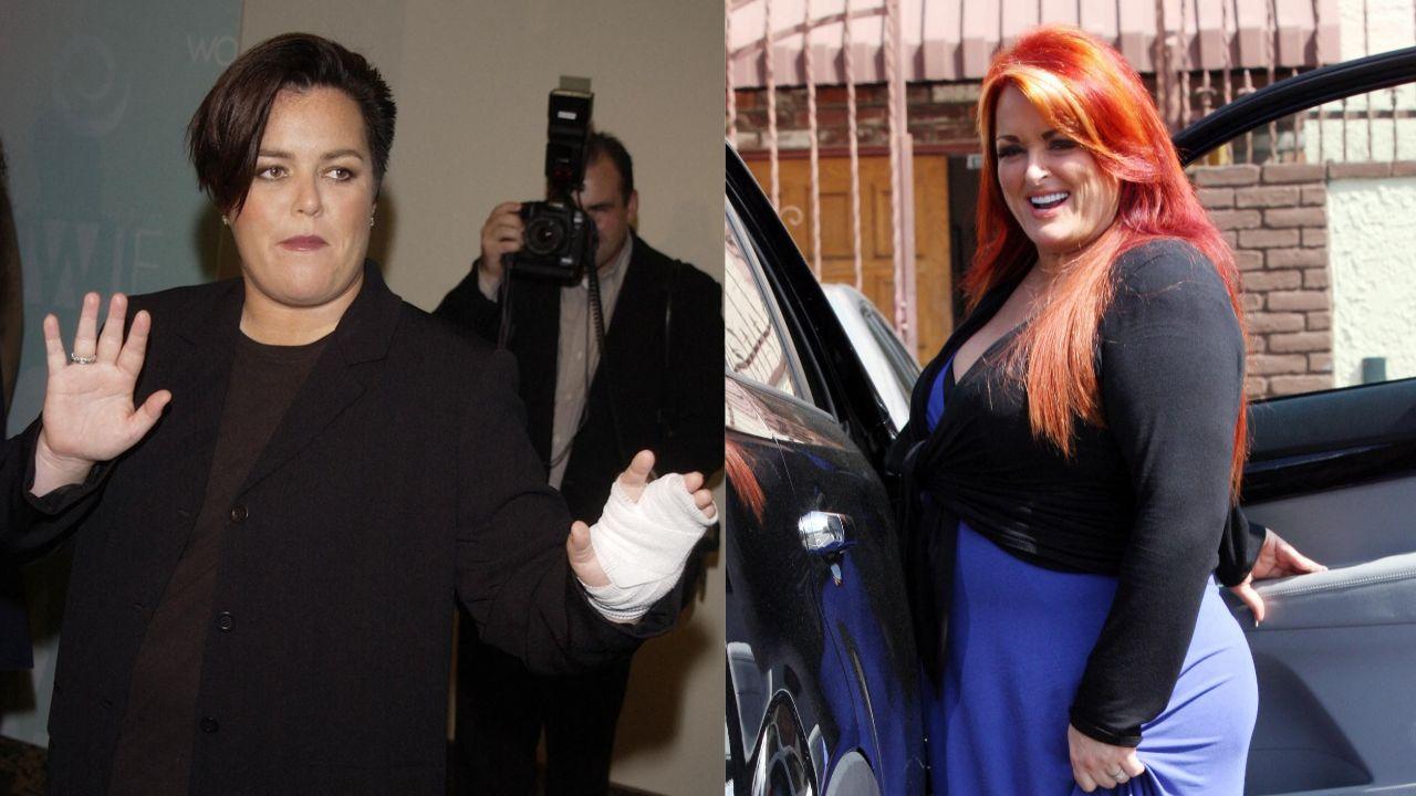 Split image of  Rosie O'Donnell and Wynonna Judd.