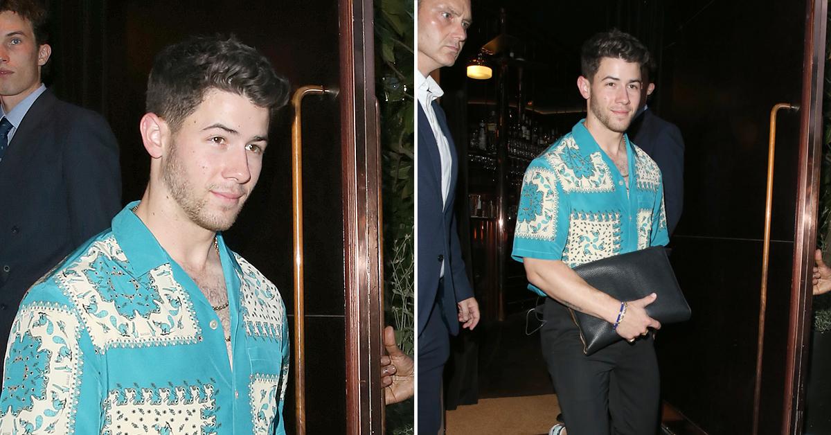 nick jonas leaving restaurant in london