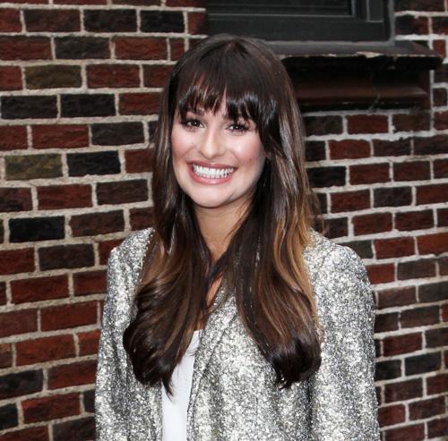 Lea Michele is All Smiles as She Visits The Late Show with David