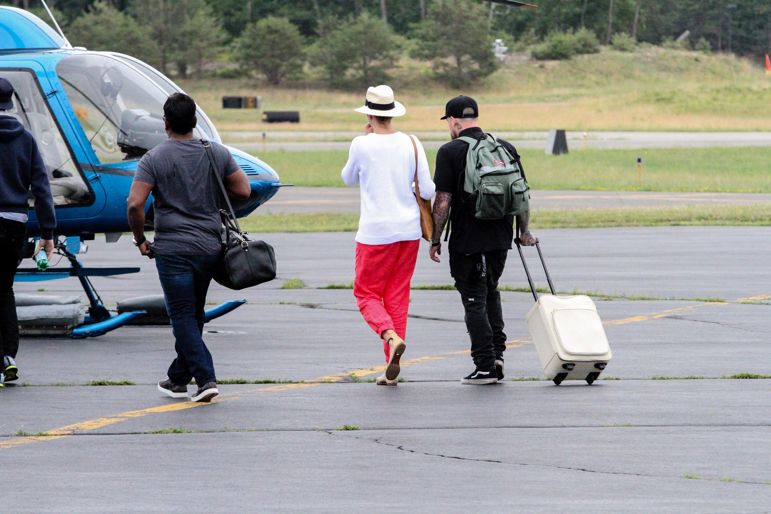 EXCLUSIVE: INF &#8211; Cameron Diaz &amp; Benji Madden Pack On PDA Aboard Helicopter After a Romantic Weekend at The Hamptons