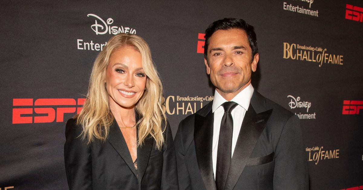 image of Kelly Ripa revealed she once gave Mark Consuelos a hilarious dinosaur-themed anniversary card with a risqué punchline.