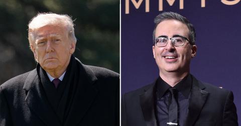 Composite photo of Donald Trump and John Oliver.