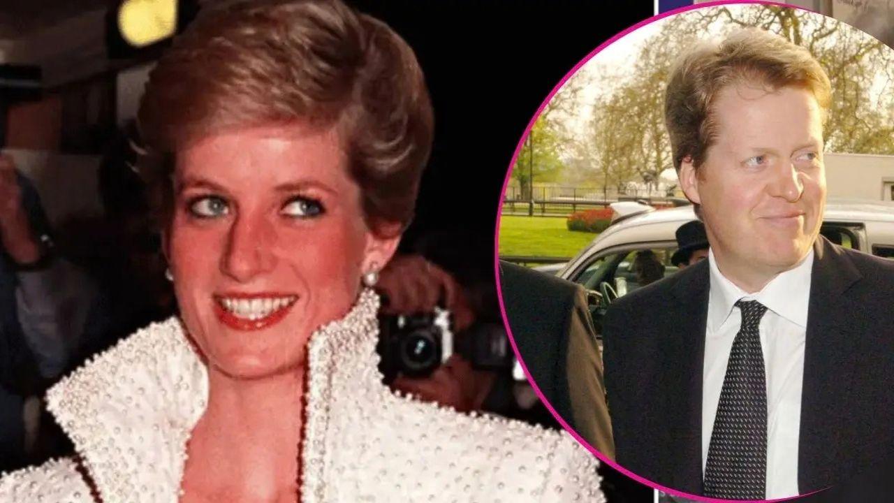 Split photo of Princess Diana & Charles Spencer