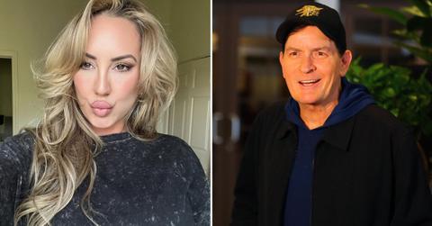 Composite photo of Brett Rossi and Charlie Sheen