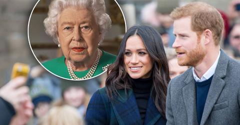prince harry meghan markle queen elizabeth inset