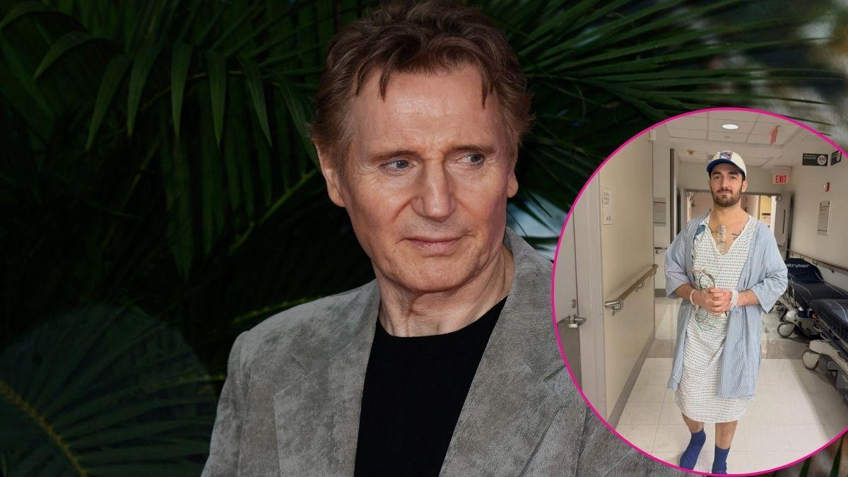 Split photo of Liam Neeson and Daniel Neeson.