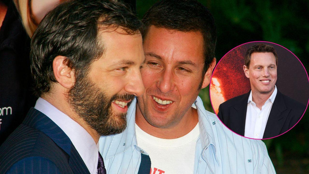 Image of Judd Apatow, Adam Sandler, and David Ellison