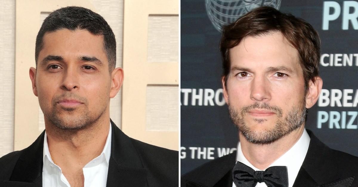 Photo of Wilmer Valderrama and picture of Ashton Kutcher.