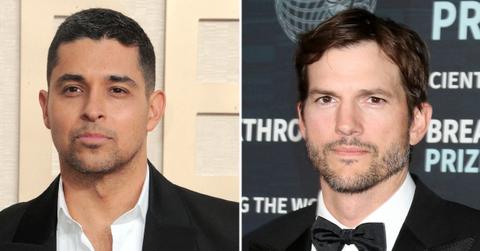 Photo of Wilmer Valderrama and picture of Ashton Kutcher.