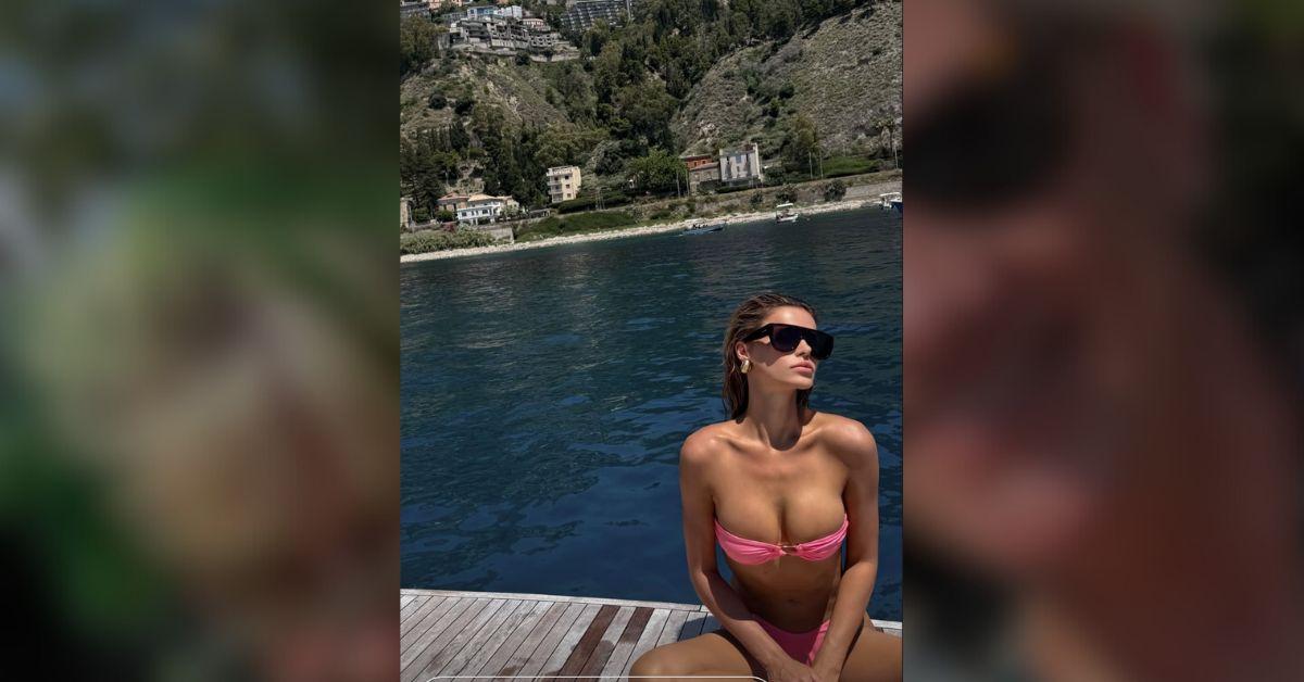 Brooks Nader Sizzles in Pink Bikini During Italian Getaway: See Photos