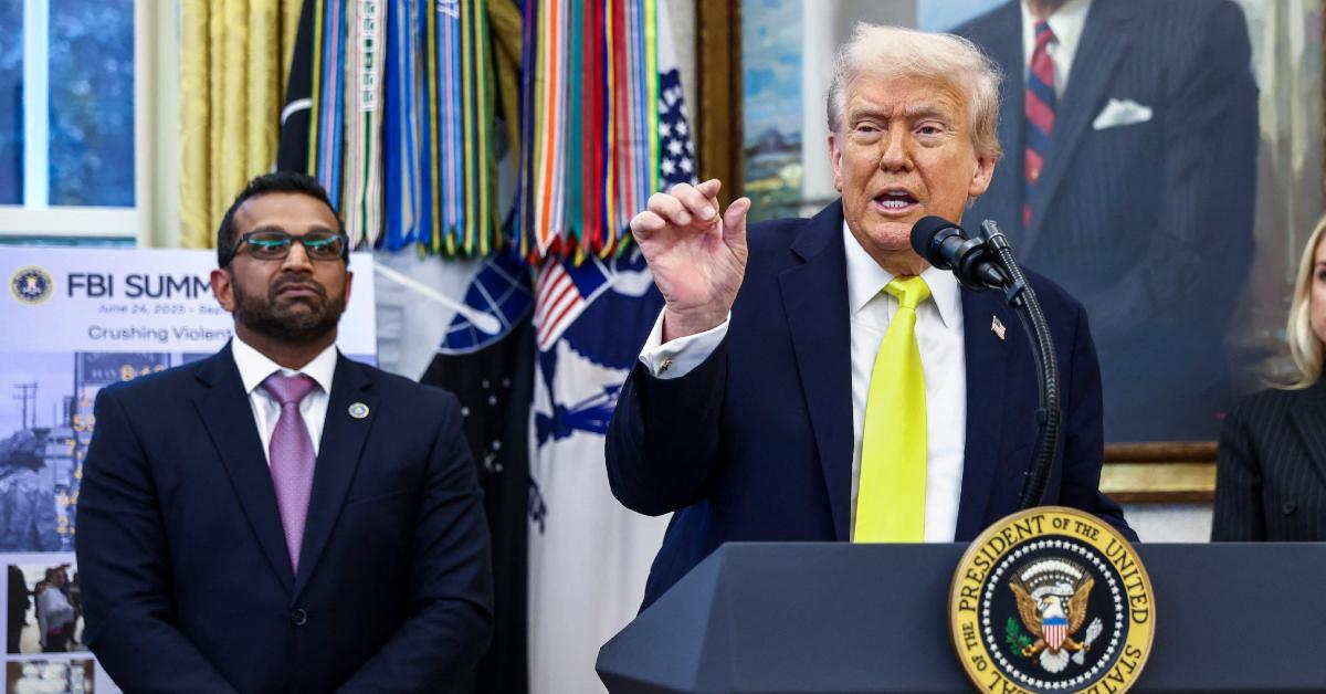 Image of White House Press Secretary Karoline Leavitt said Donald Trump 'laughed' at reports about him wanting to fire Kash Patel.