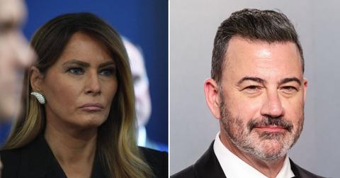 Photo of Melania Trump and Jimmy Kimmel.