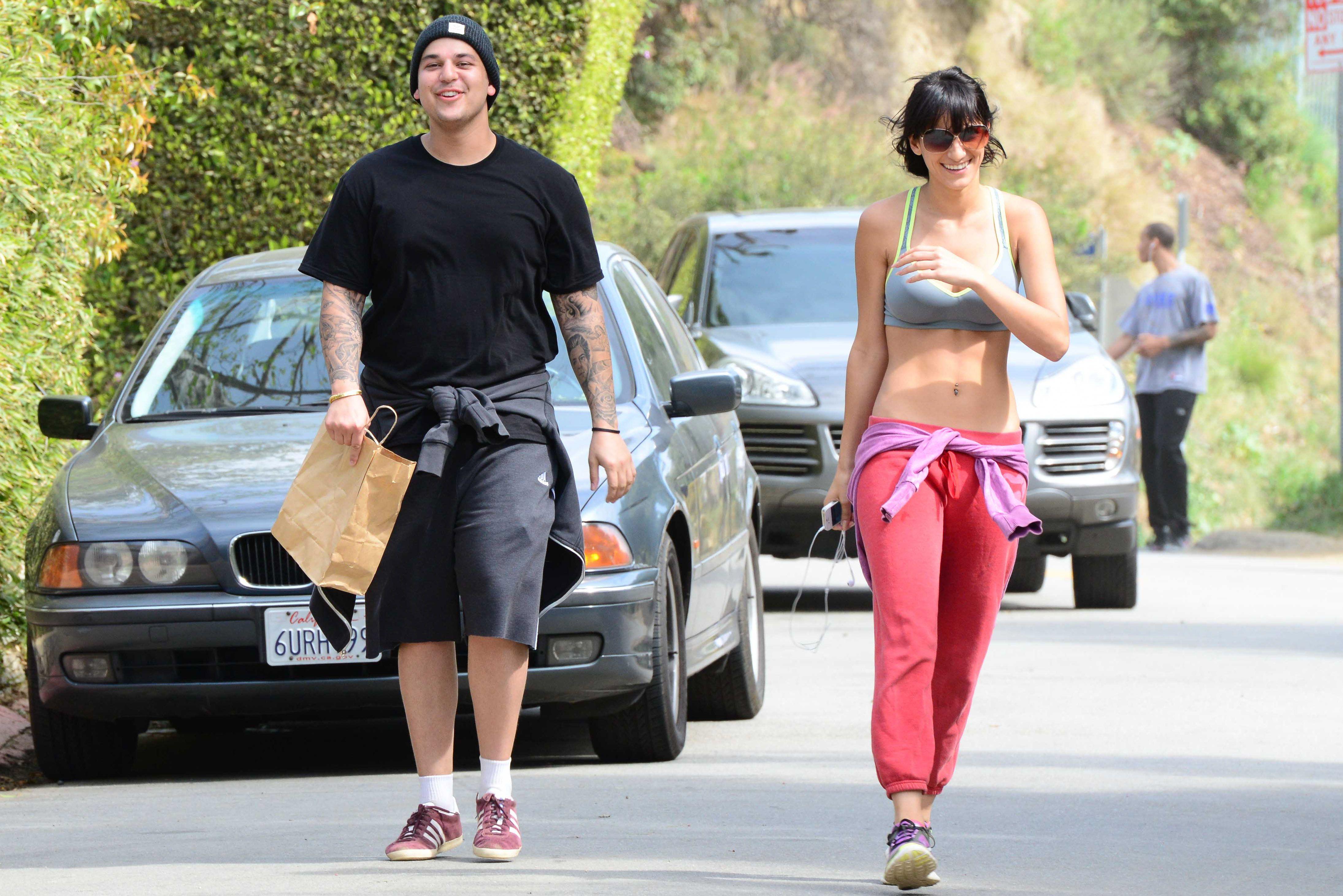 Rob Kardashian out and about in Los Angeles, America - 06 Mar 2013