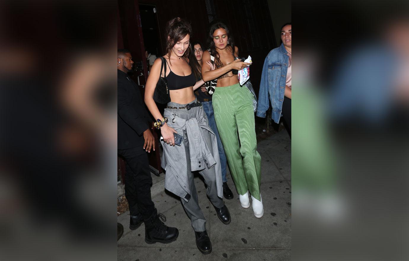 Bella Hadid is spotted leaving the Peppermint club with her friend and musical artist Jesse Jo Stark