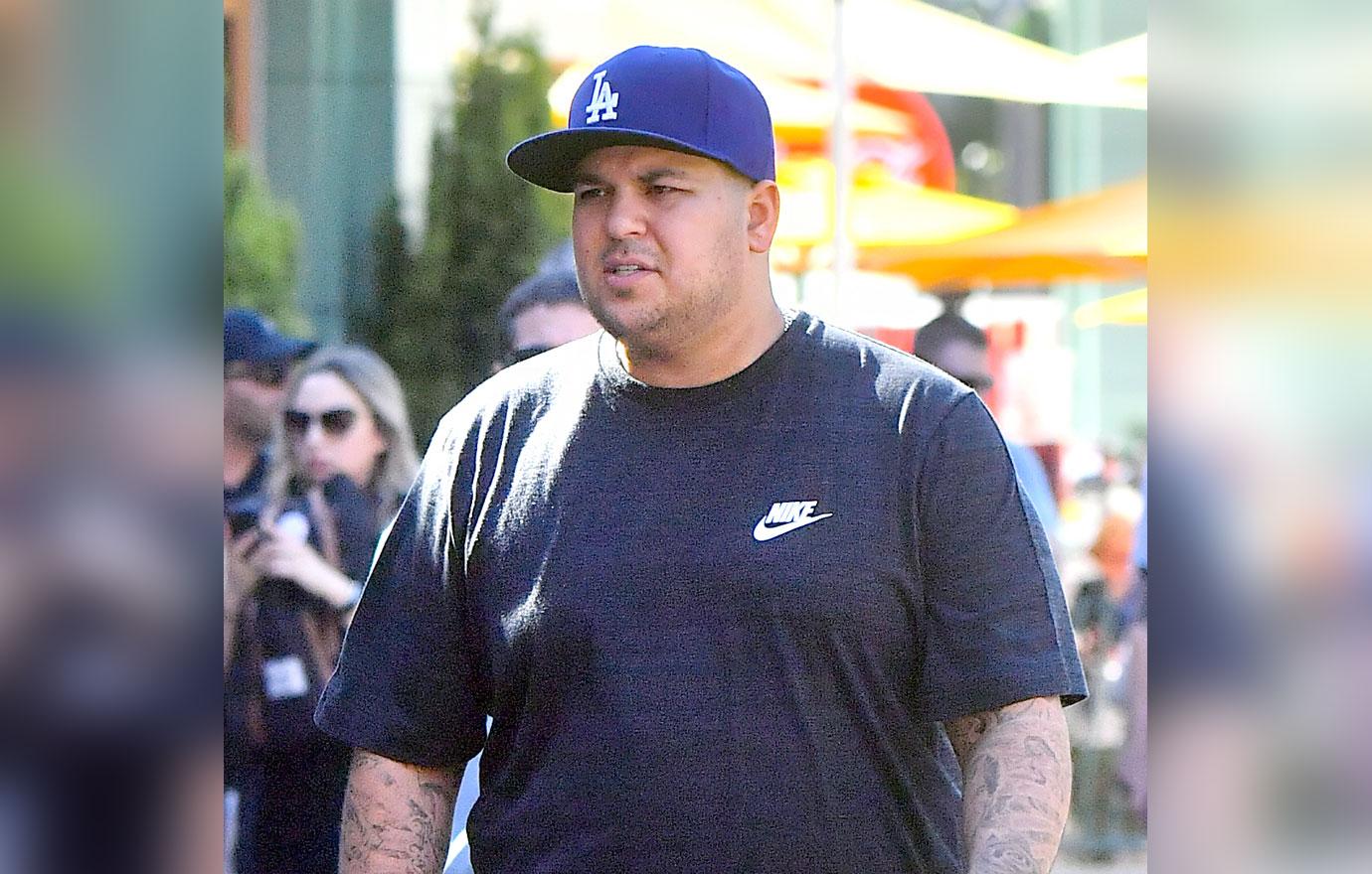 EXCLUSIVE: Rob Kardashian spotted picking up snacks at Wetzels Pretzels in Disneyland