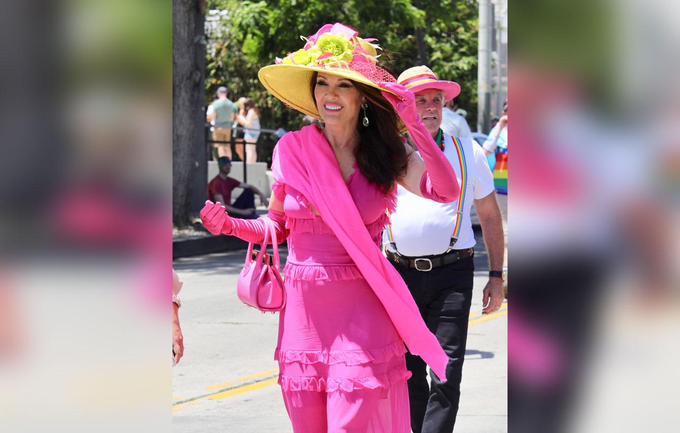 EXCLUSIVE: Lisa Vanderpump and Ken Todd head out into crowd at LA Pride Festival