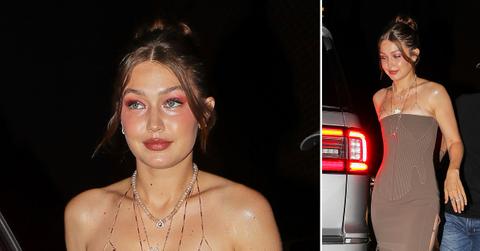 gigi hadid arrives at the bella hadid new york fashion show in nyc