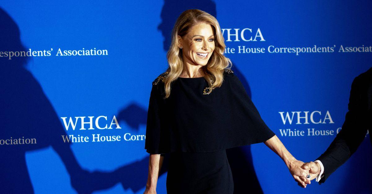 image of Mark Consuelos teased his wife after she explained how T-rexes 'attack with their heads.'