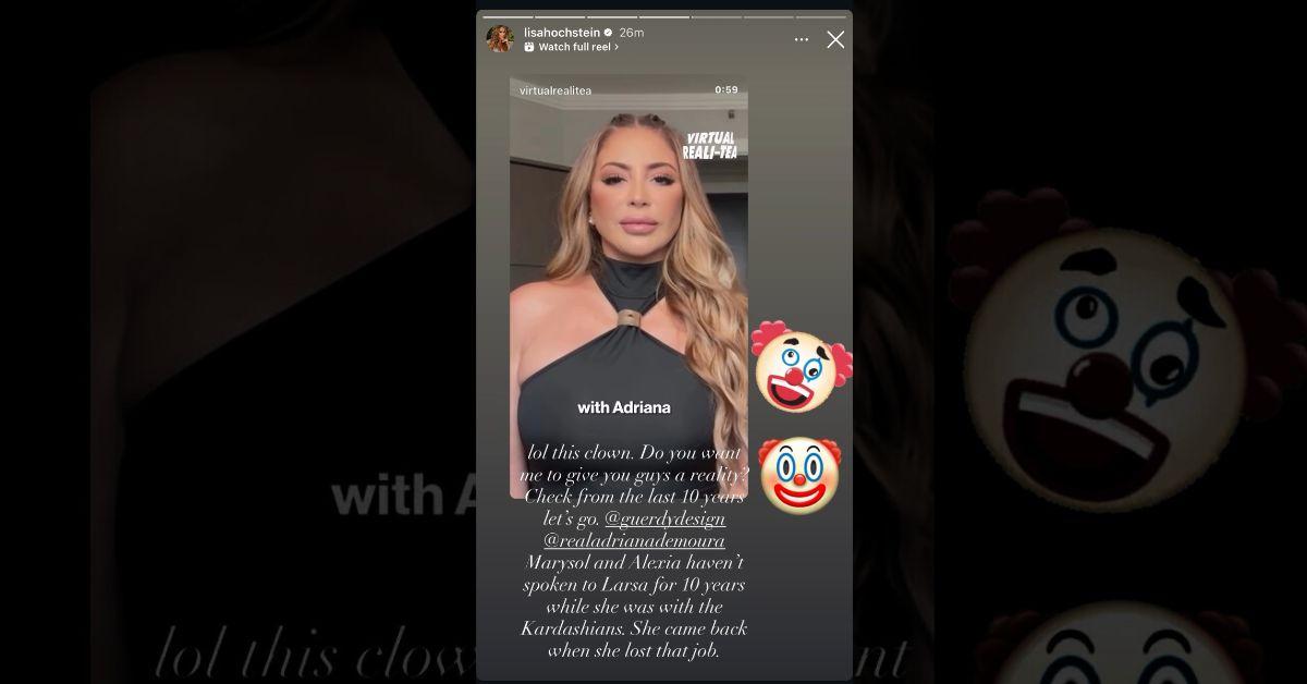 Photo of Lisa Hochstein's Instagram Story post