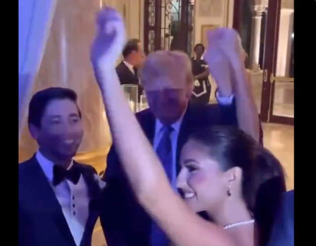 donald trump wedding handsy