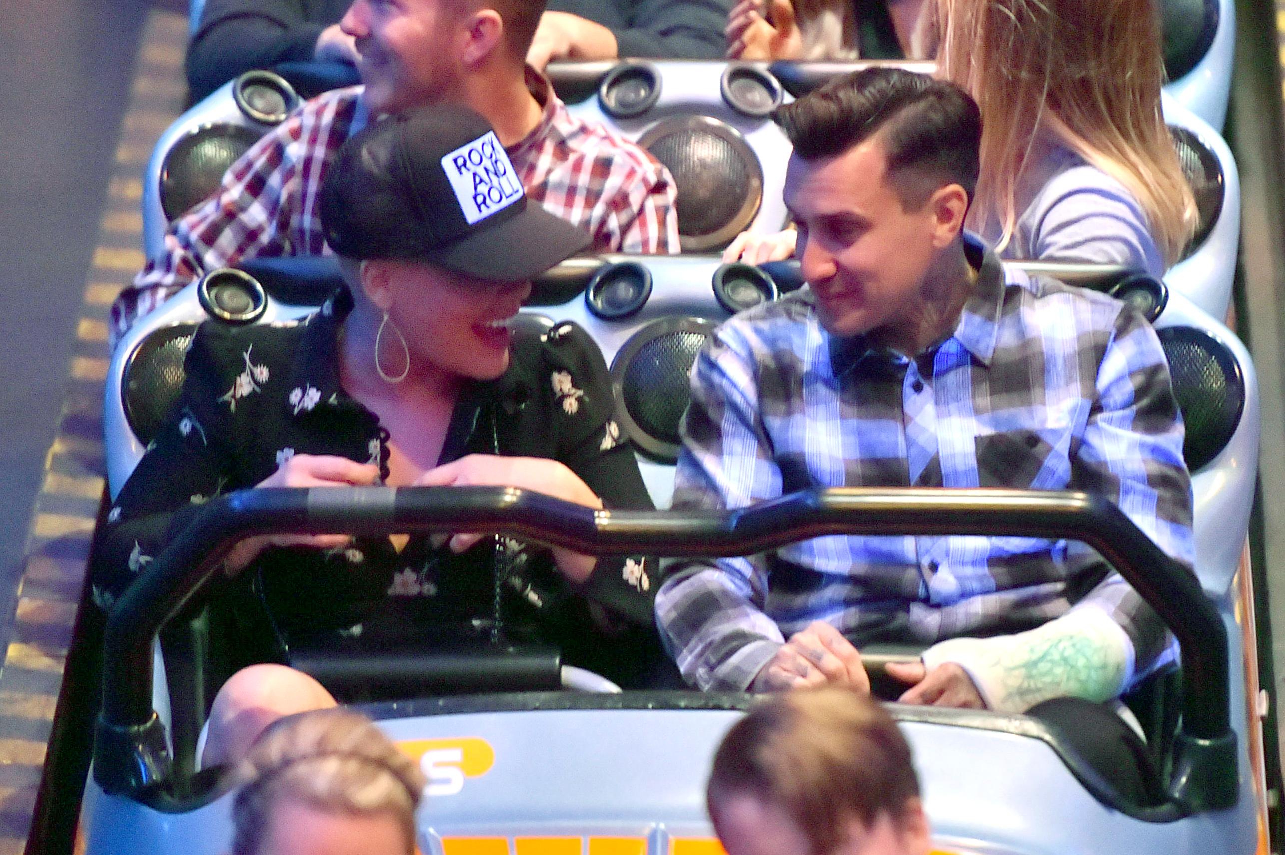 EXCLUSIVE: Pink and her husband Carey Hart have a date night at Disneyland