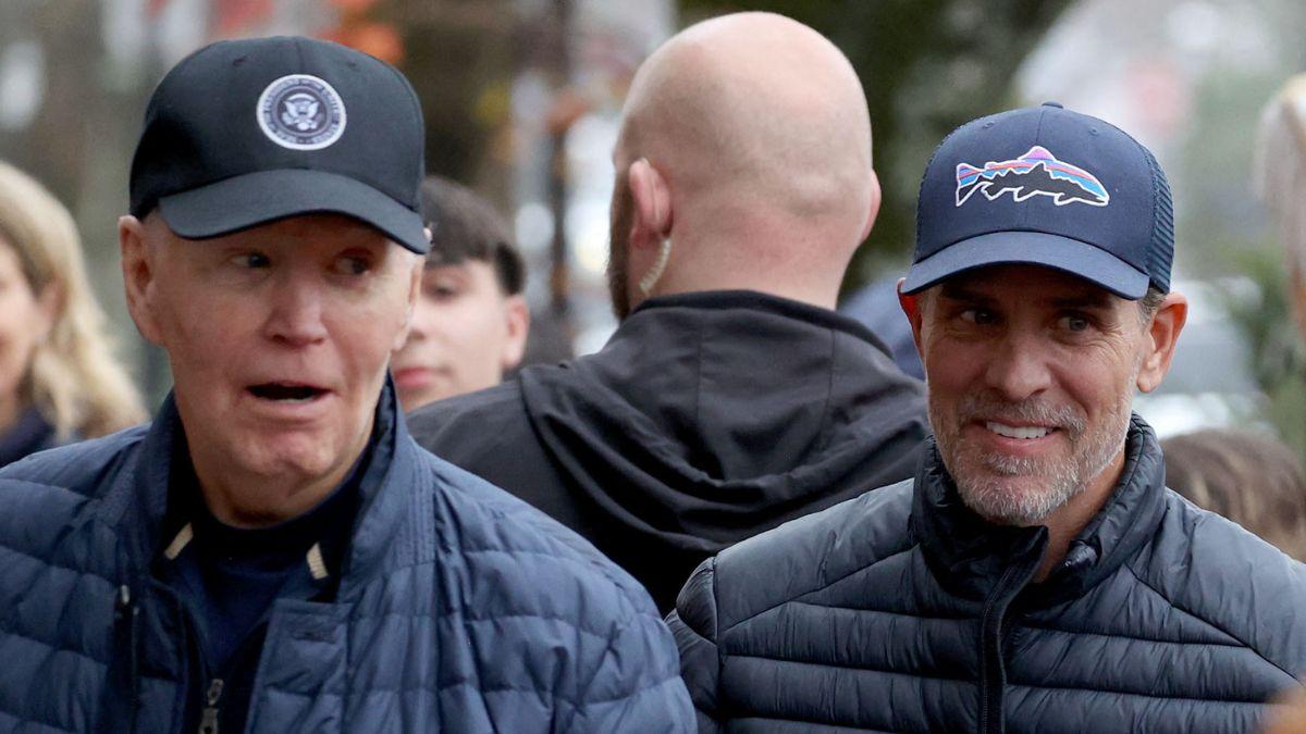 Photo of Joe Biden and hunter Biden.