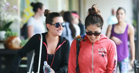 Lea michele laughs matthew paetz breakup hero